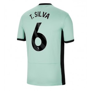 Lacne Muži Futbalové dres Chelsea Thiago Silva #6 2023-24 Krátky Rukáv - Tretina